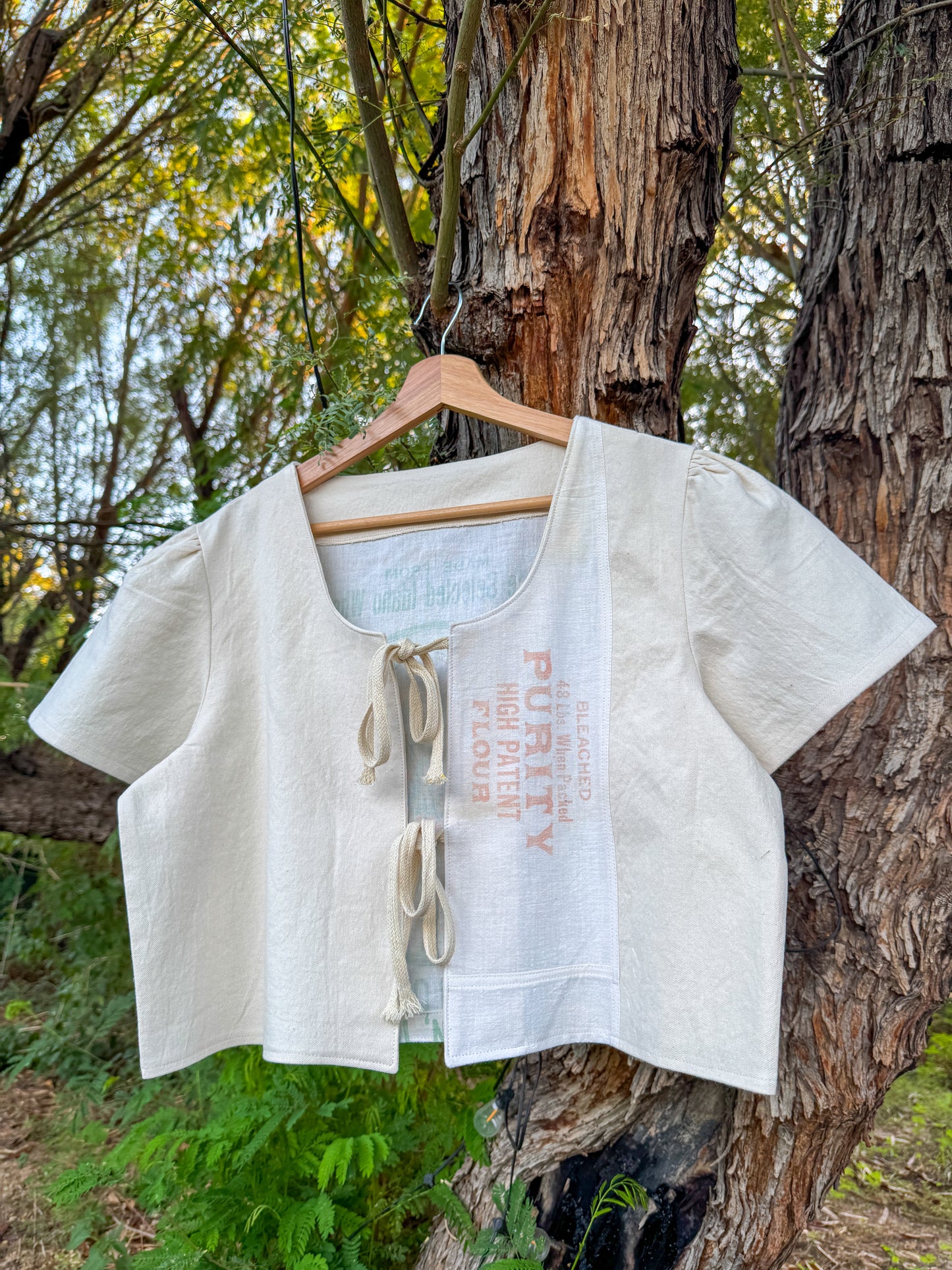 PURITY FLOUR SACK TIE TOP (LARGE)