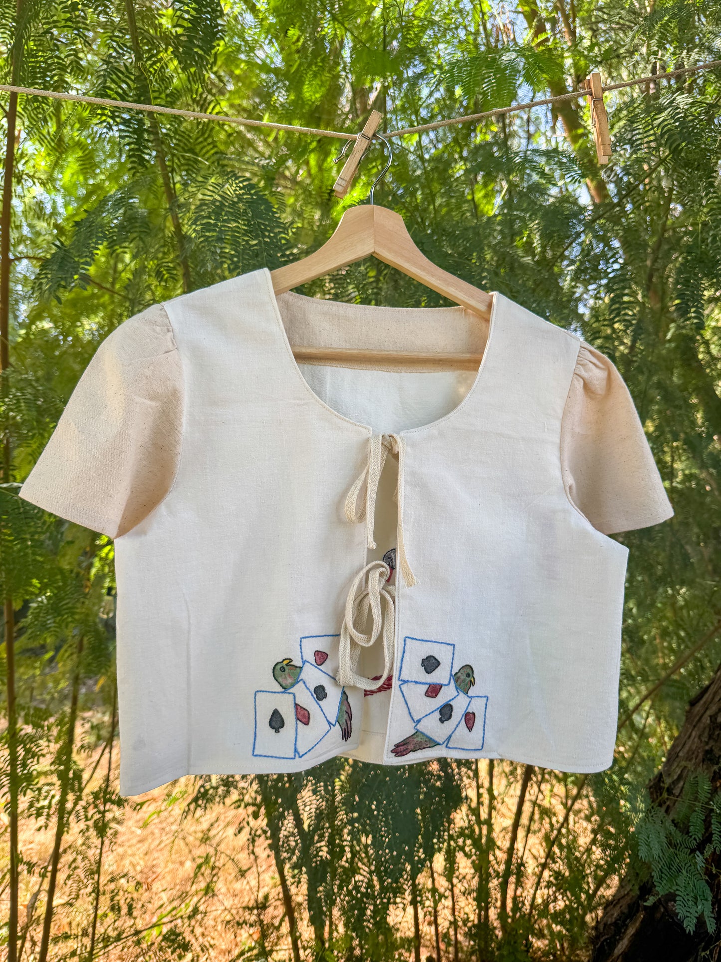 LUCKY BIRD TIE TOP (SMALL)