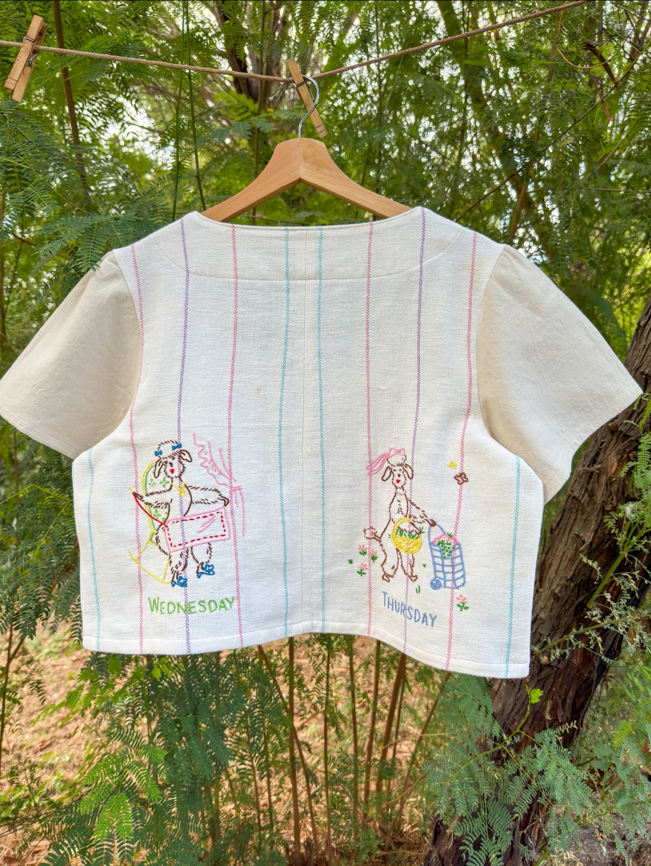 DOTW POODLE TIE TOP (LARGE)
