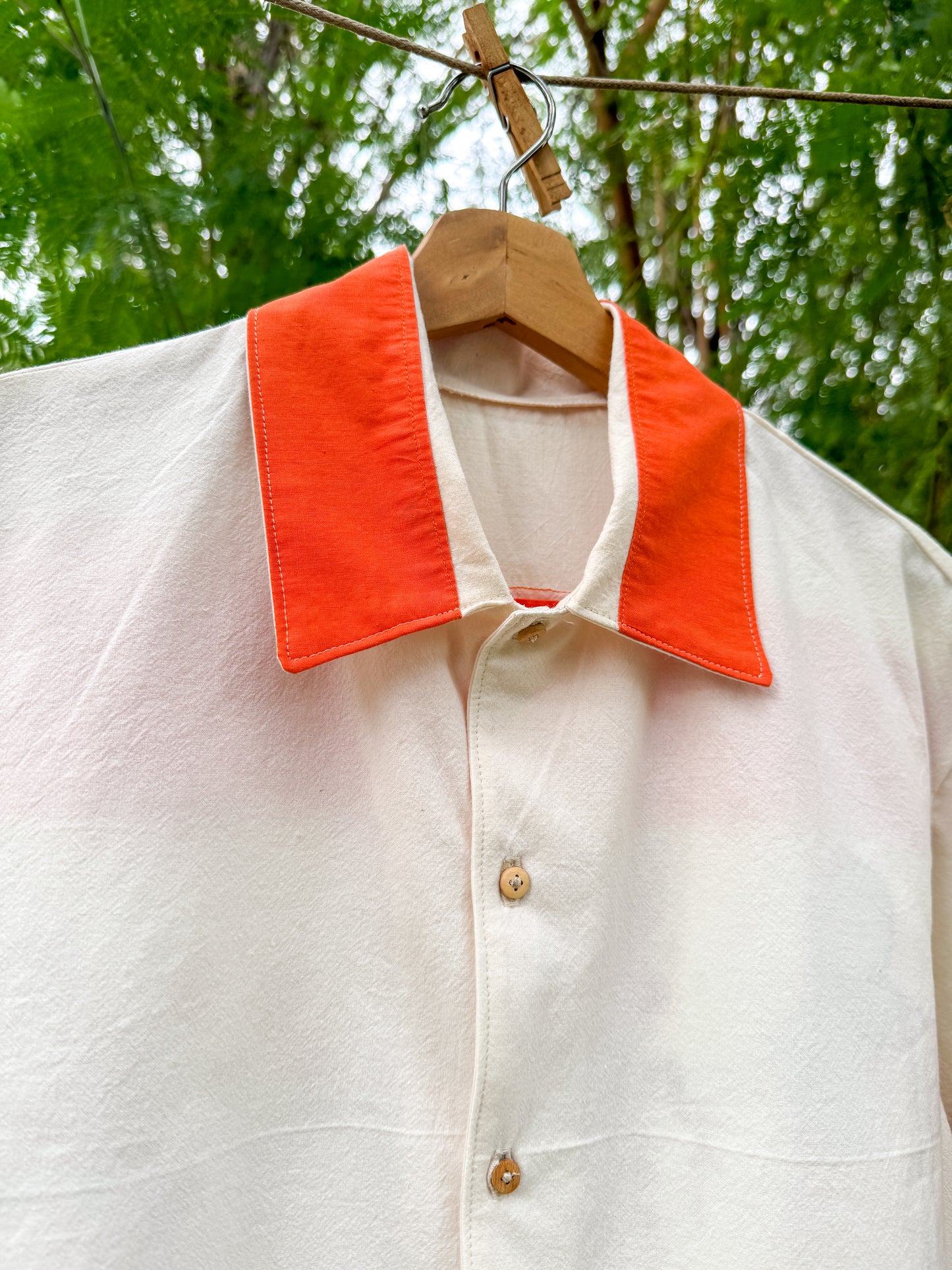 MONDAY EMBROIDERED BUTTON UP (SMALL)