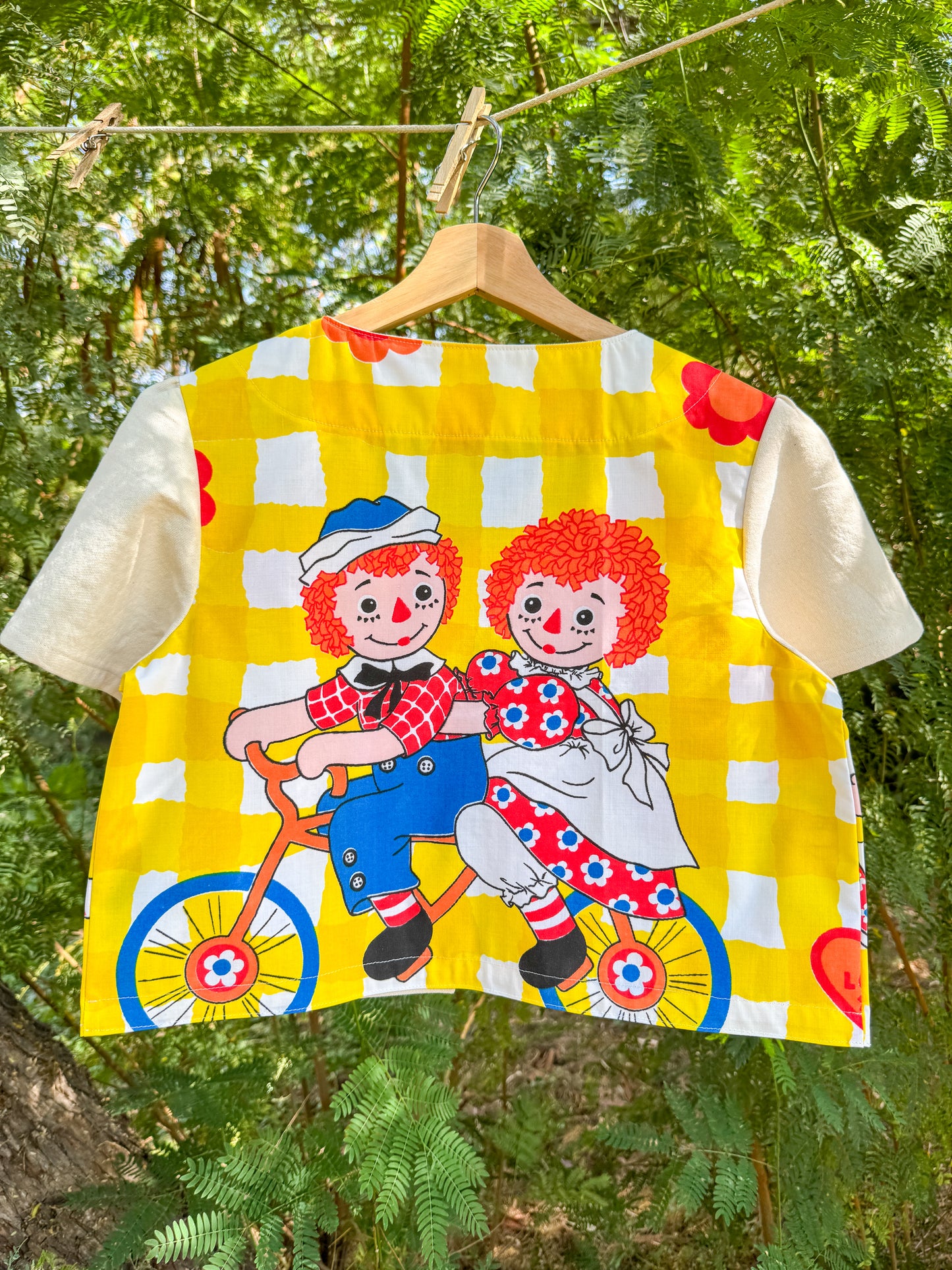 RAGGEDY ANN AND ANDY TIE TOP (SMALL)