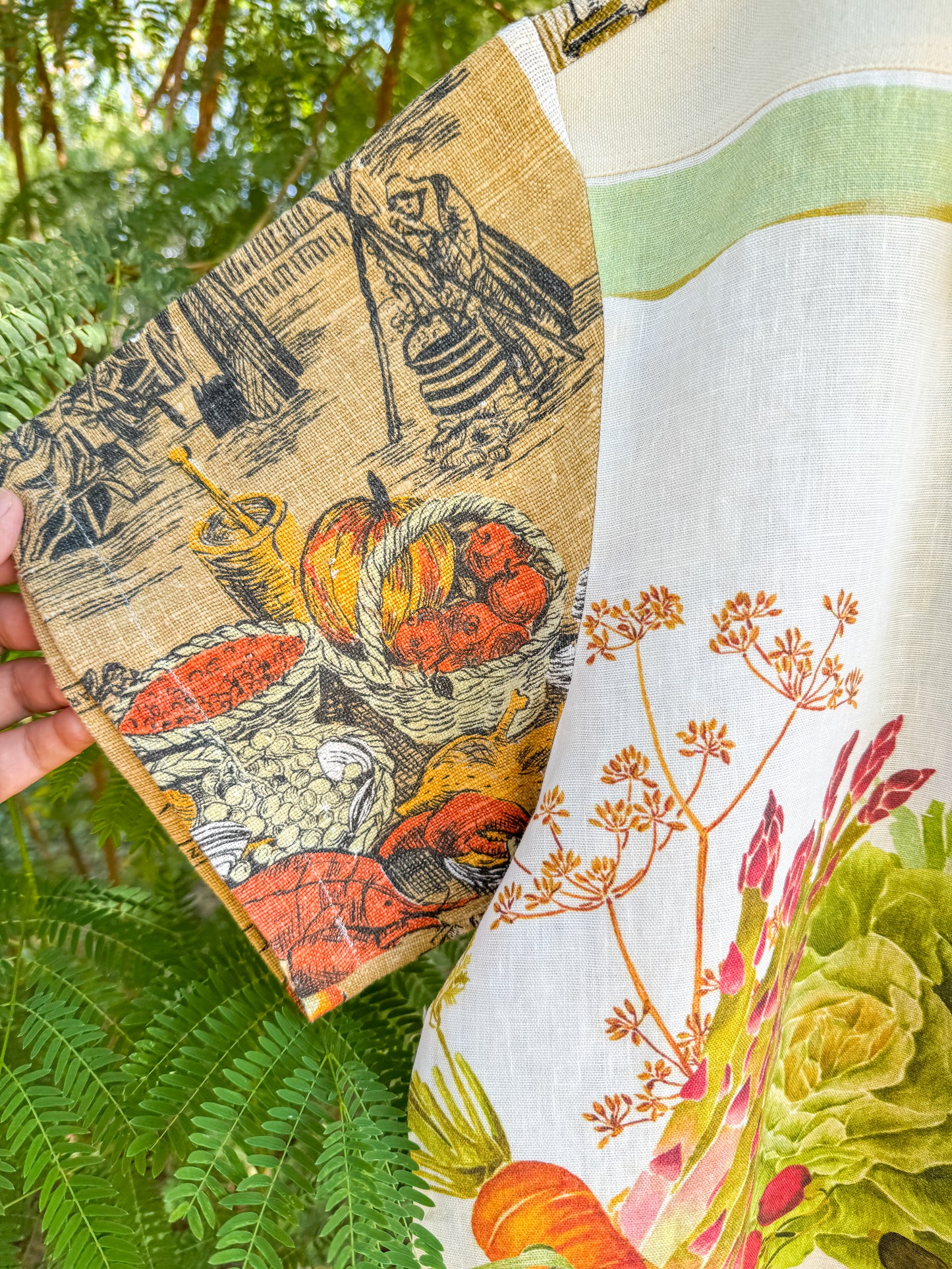 HARVEST TEA TOWEL BUTTON UP (X-LARGE)