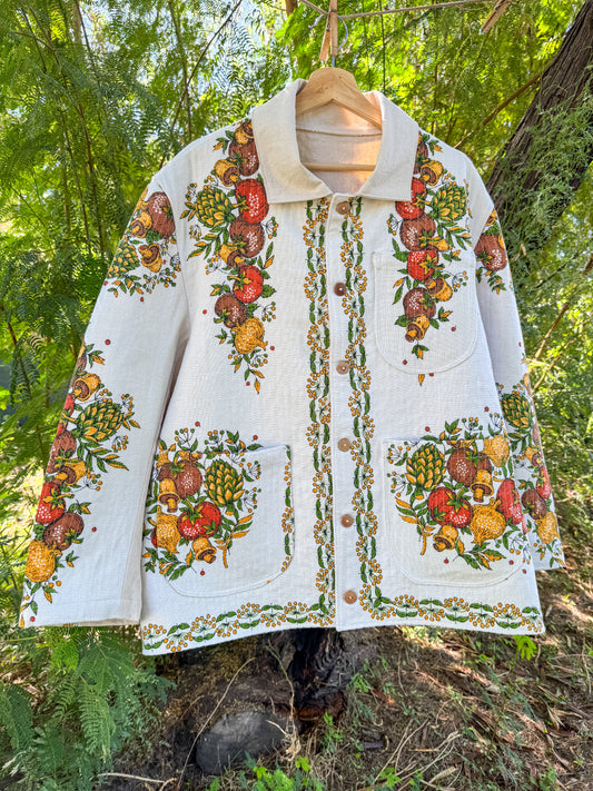 FALL VEGGIES TABLECLOTH CHORE COAT (X-LARGE)