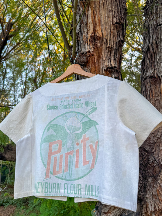PURITY FLOUR SACK TIE TOP (LARGE)