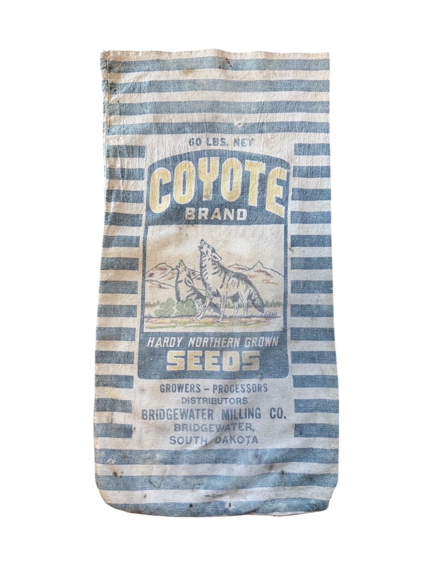 Blue Coyote Feed Sack Set (CHORE COAT COMMISSION)