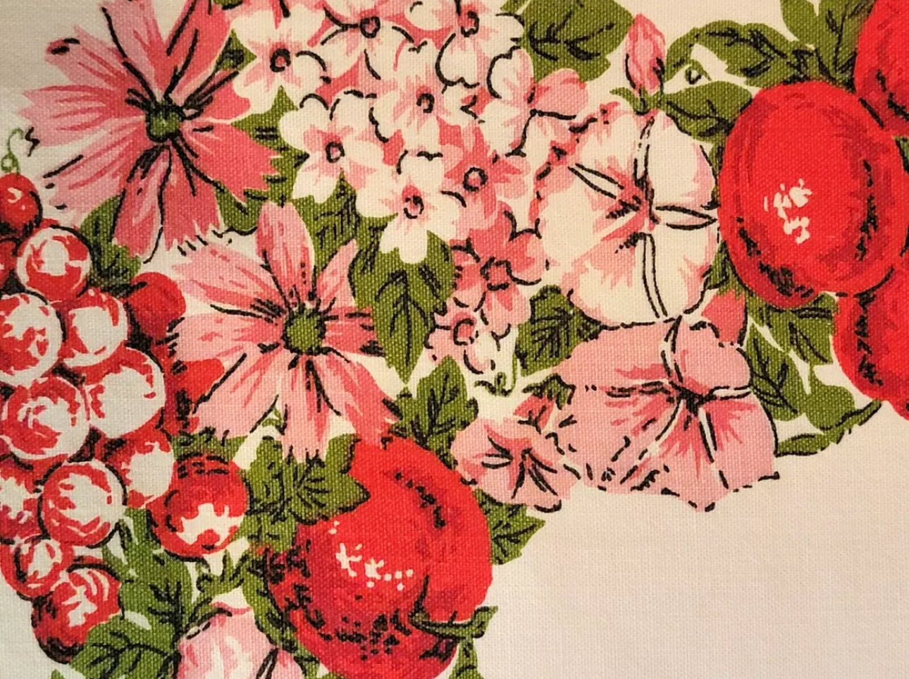 Floral Fruit Tablecloth (BUTTON UP COMMISSION)