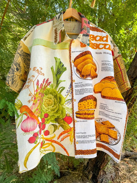 HARVEST TEA TOWEL BUTTON UP (X-LARGE)