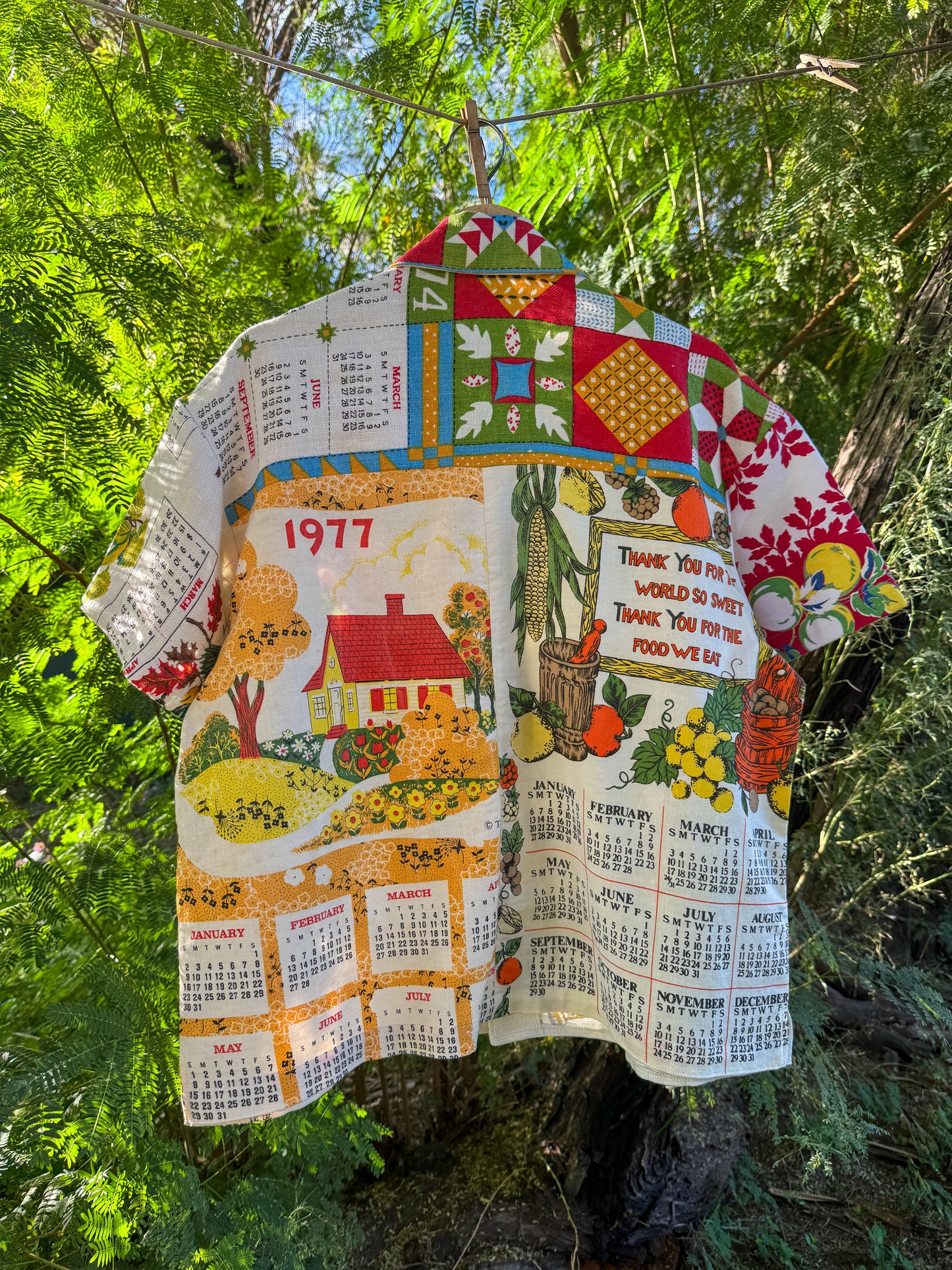 PRAIRIE LIFE TEA TOWEL BUTTON UP (MEDIUM)