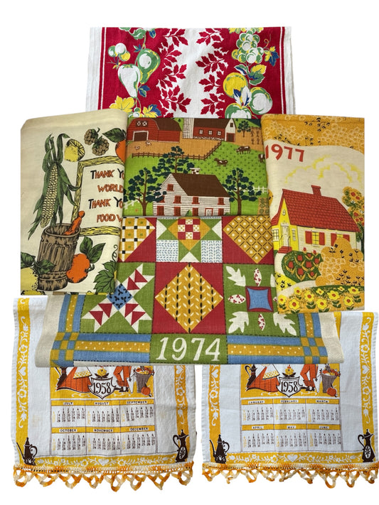 HARVEST FARM TEA TOWEL SET BUTTON UP COMMISSION (PICK YOUR OWN SIZE)