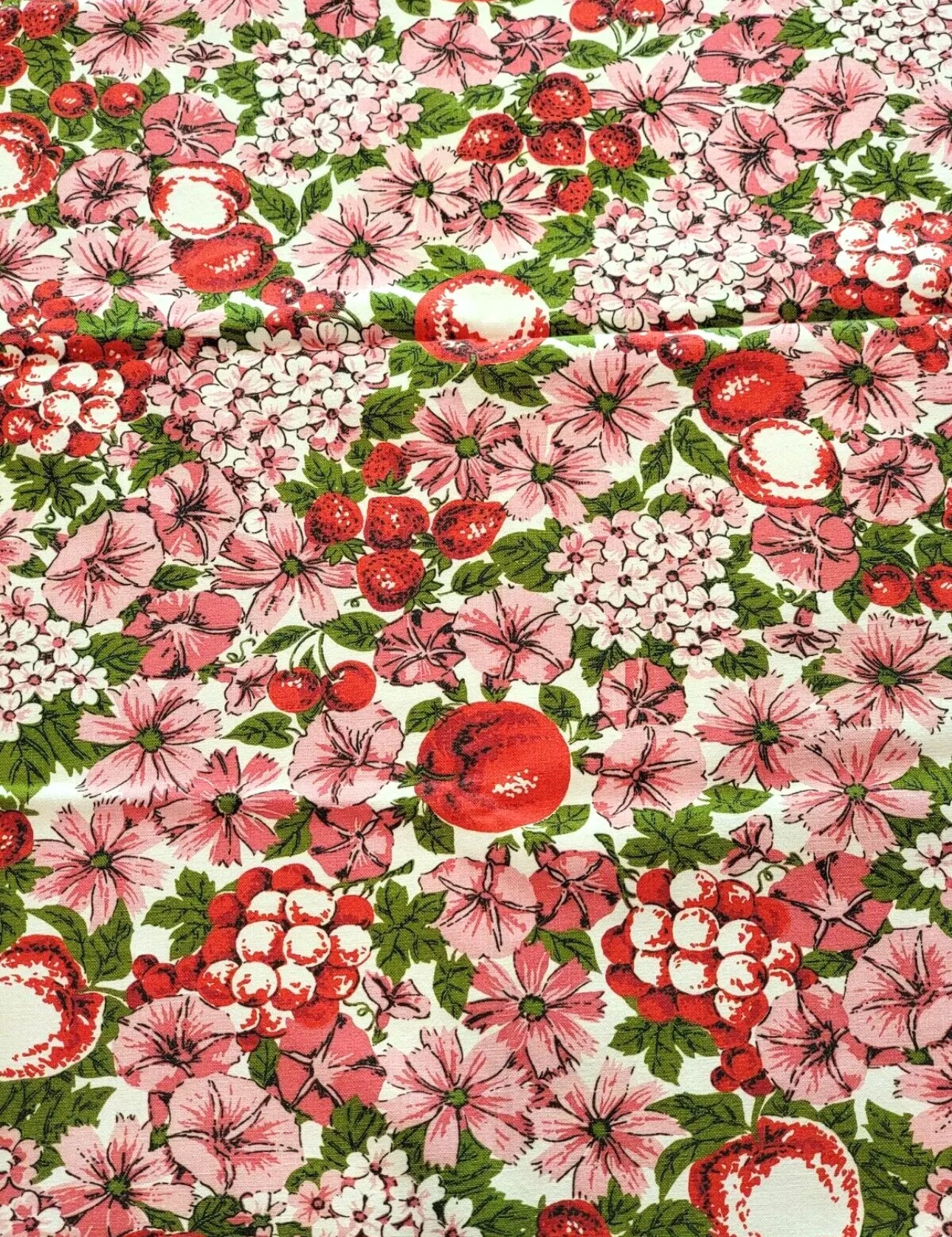 Floral Fruit Tablecloth (BUTTON UP COMMISSION)