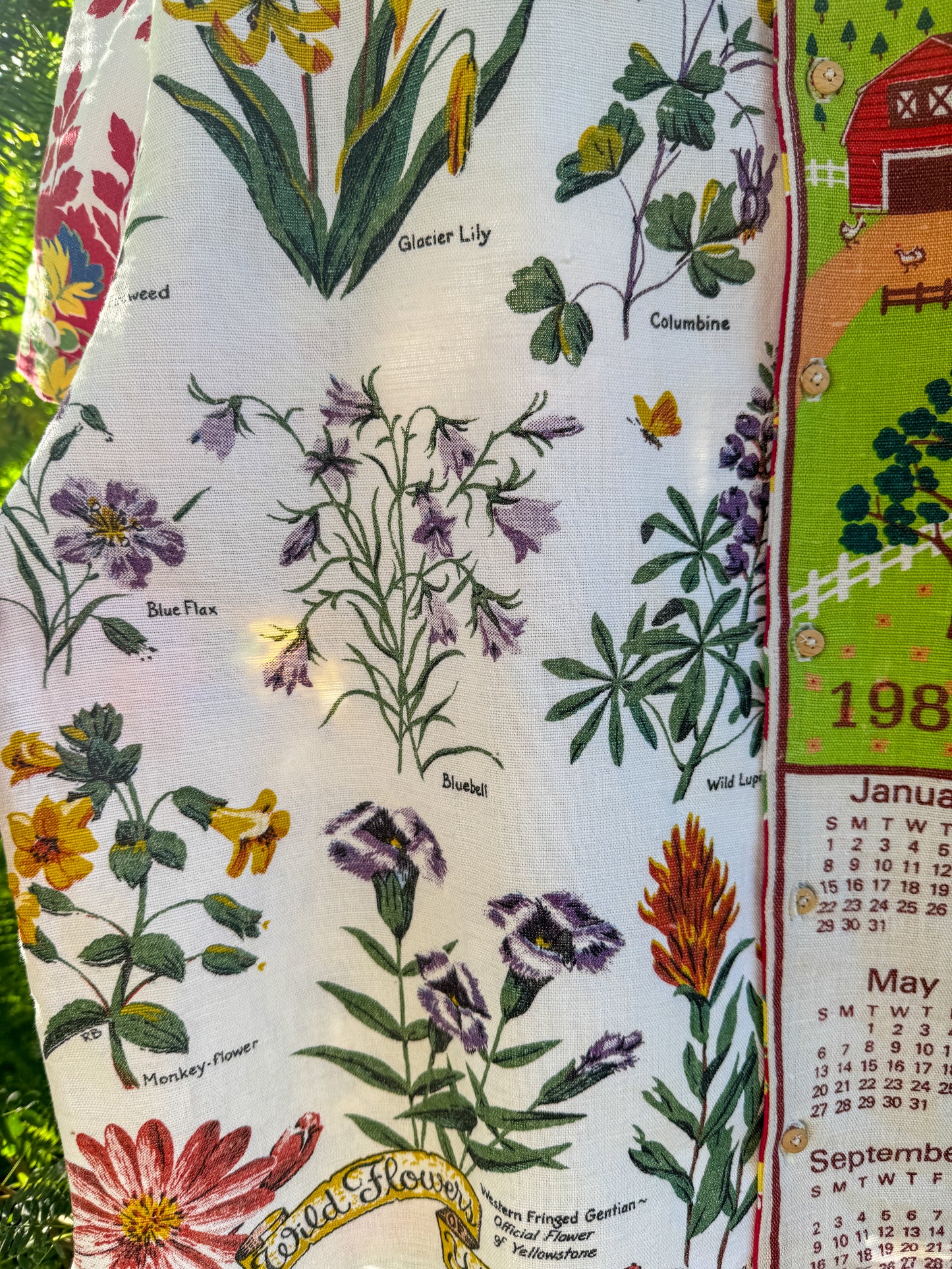 PRAIRIE LIFE TEA TOWEL BUTTON UP (MEDIUM)