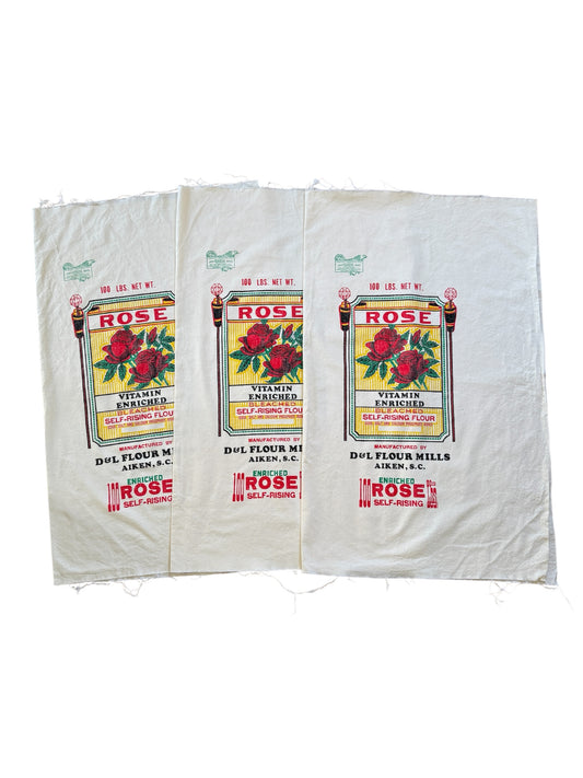 ROSE FLOUR SACKS (BUTTON UP COMMISSION)