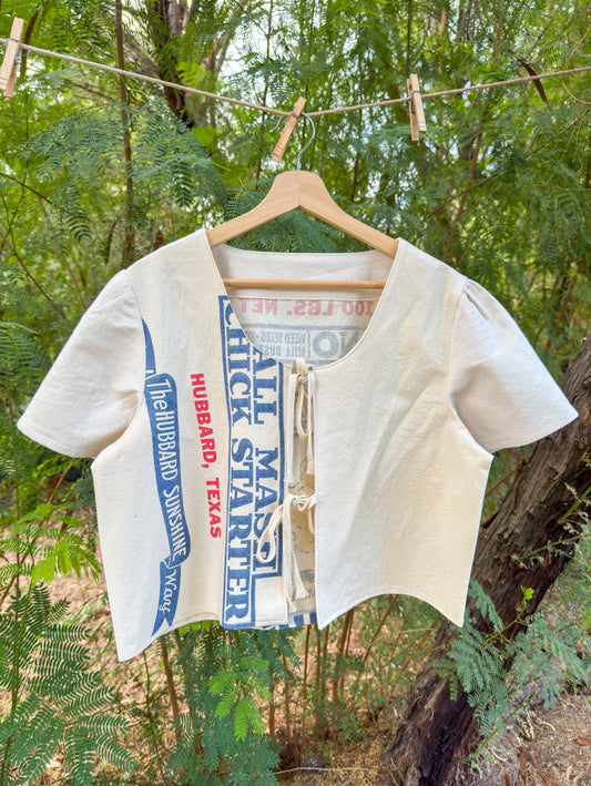 HUBBARD’S FEEDSACK TIE TOP (XLARGE)